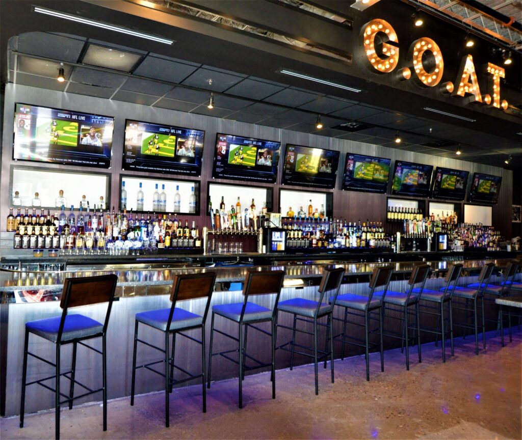 new sports bar seats and tvs (1)